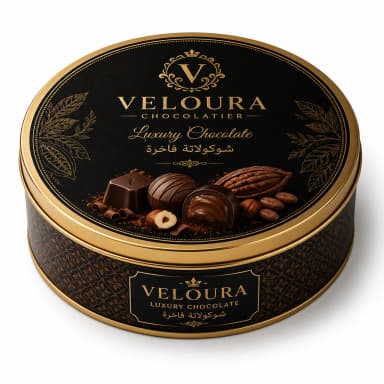 Chocolate Rounded Tin Can - Metal packaging by S.H.C Egypt