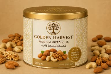 علبة مكسرات دائرية صفيح - تغليف معدني من S.H.C مصر